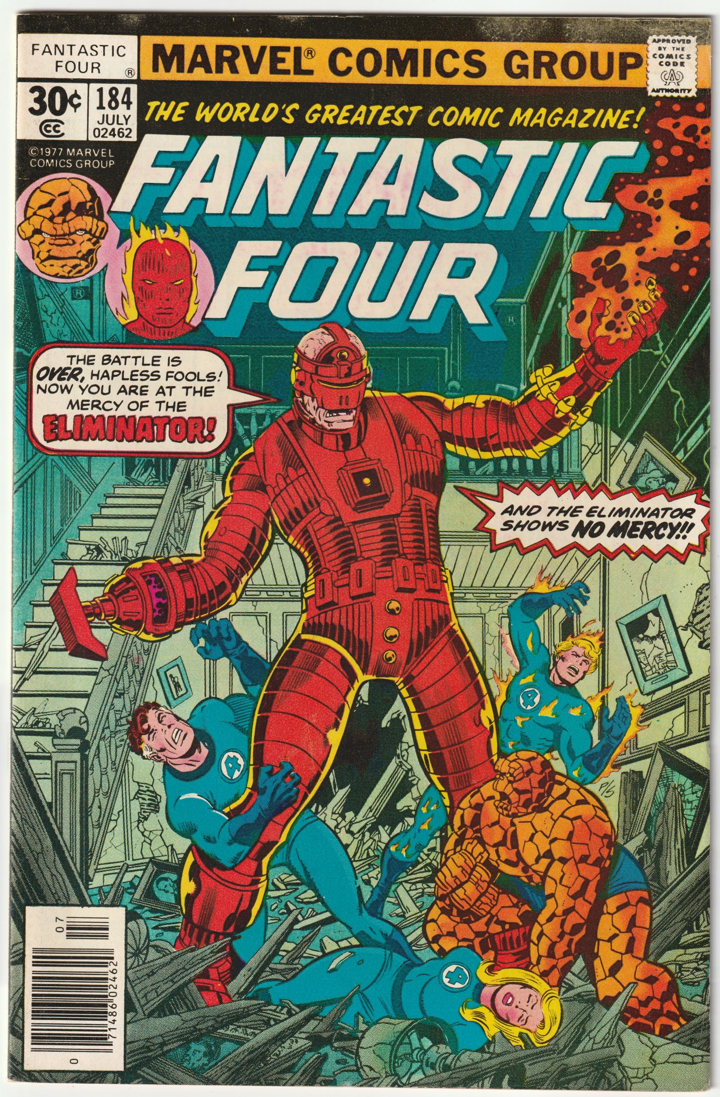 Fantastic Four #184 "Aftermath: The Eliminator!" Newsstand Edition (FN/FN-) 1st App of Eliminator