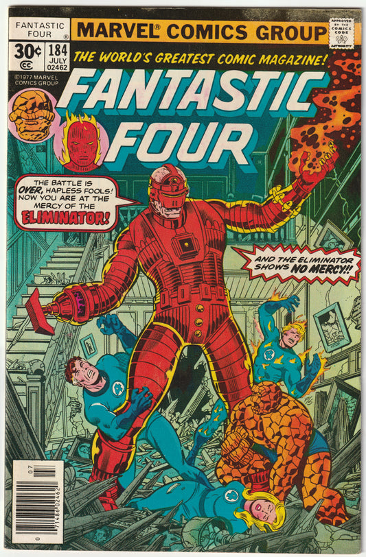 Fantastic Four #184 "Aftermath: The Eliminator!" Newsstand Edition (FN/FN-) 1st App of Eliminator