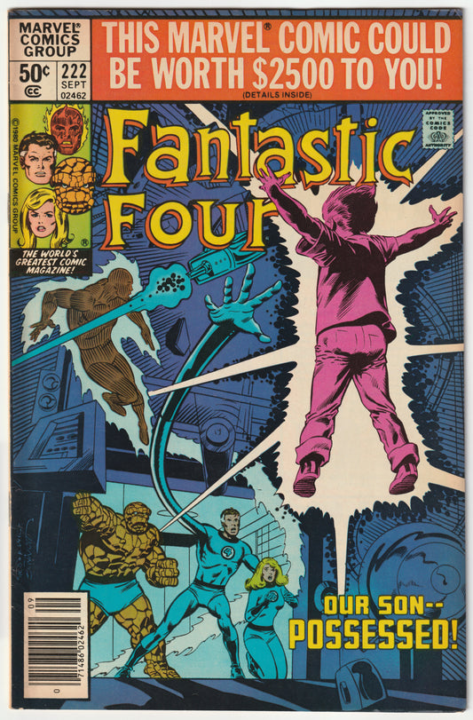 Fantastic Four #222 Newsstand "The Possession of Franklin Richards!" (FN/FN-) 1st App. Lorrie Melton
