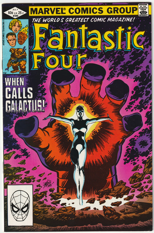 Fantastic Four #244 "Beginnings and Endings" – Marvel Comics 1982 (VF/VF+) 1st Frankie Ray as Nova
