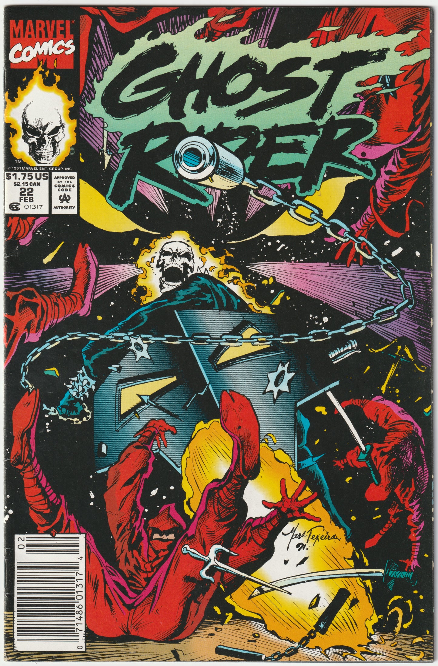 Ghost Rider (1990) Vol. 2, Issue #22 Newsstand  (VF)