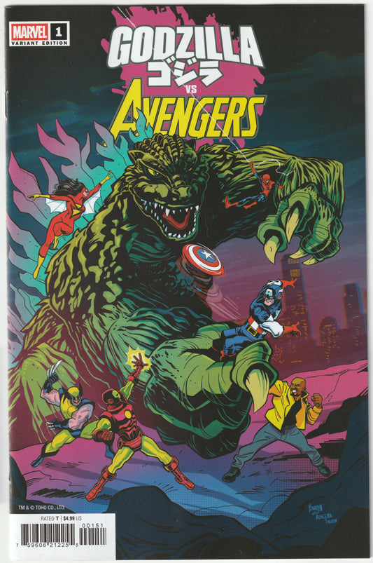 Godzilla vs. Avengers #1 - 1st Print - Dave Bardin Variant Cover – Marvel Comics 2025 (NM)