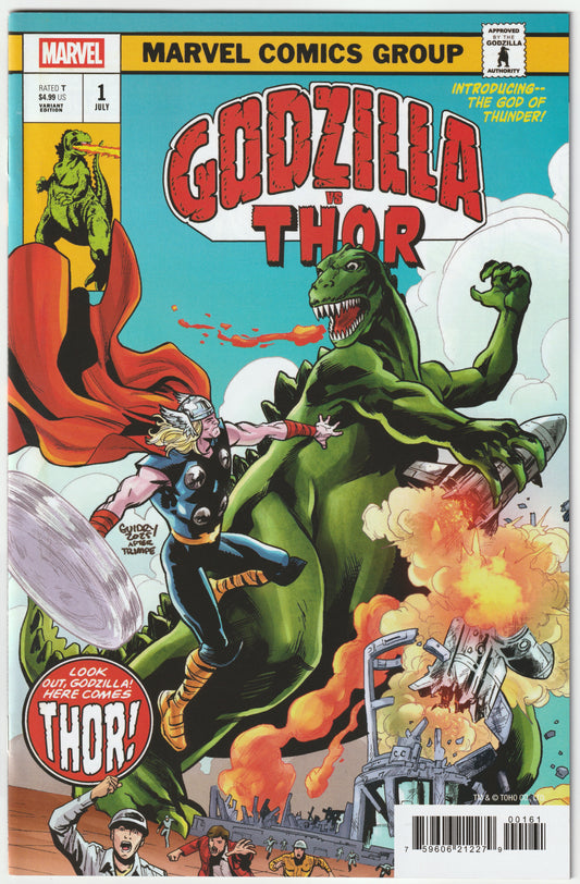 Godzilla vs. Thor #1 - 1st Print - Gavin Guidry King of the Monsters Homage Cover – Marvel Comics 2025 (NM)