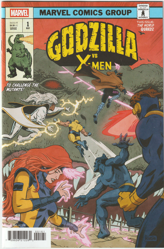 Godzilla vs. X-Men #1 - 1st Print - Paolo Rivera Godzilla King of the Monsters Homage Cover – Marvel Comics 2025 (NM)