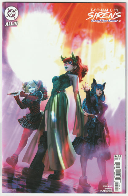 Gotham City Sirens: Unfit for Orbit #1 (of 5) Cover B Noobovich Card Stock Variant – DC Comics 2025 (NM/NM+)