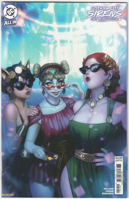 Gotham City Sirens: Unfit for Orbit #2 (of 5) Cover B Noobovich Card Stock Variant – DC Comics 2025 (NM/NM+)
