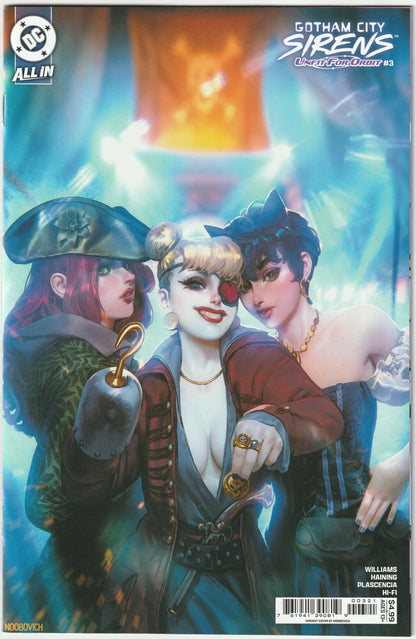 Gotham City Sirens: Unfit for Orbit #3 (of 5) Cover B Noobovich Card Stock Variant – DC Comics 2025 (NMNM+)