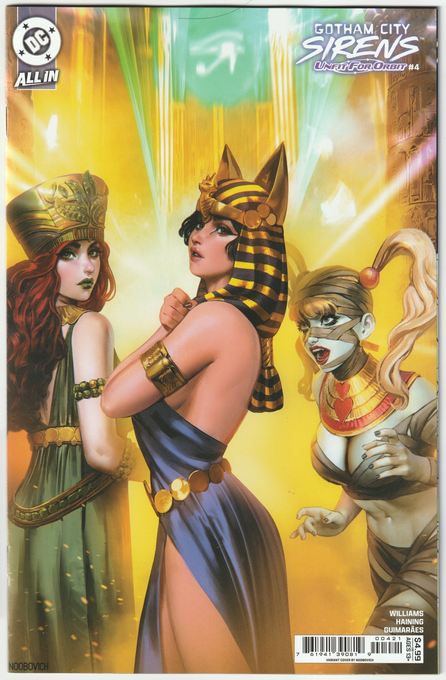 Gotham City Sirens: Unfit for Orbit #4 (of 5) Cover B Noobovich Card Stock Variant – DC Comics 2025 (NM/NM+)
