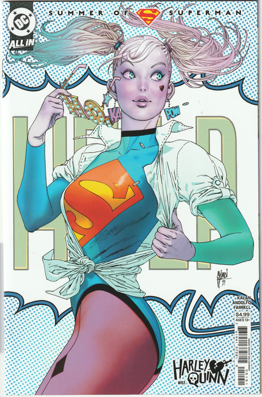 Harley Quinn #51 Guillem March Summer of Superman Variant Cover (DC Comics, 2025) (NM/NM+) Copy #2