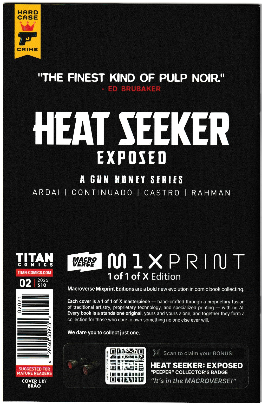 Heat Seeker: Exposed – A Gun Honey Series #2 (of 4) Cover L Brao Unique Outfit Virgin Variant (Titan Comics, 2025) NM/NM+ (Pink Variant)
