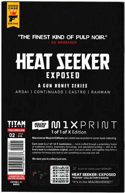 Heat Seeker: Exposed – A Gun Honey Series #2 (of 4) Cover L Brao Unique Outfit Virgin Variant (Titan Comics, 2025) NM/NM+ (Pink Variant)