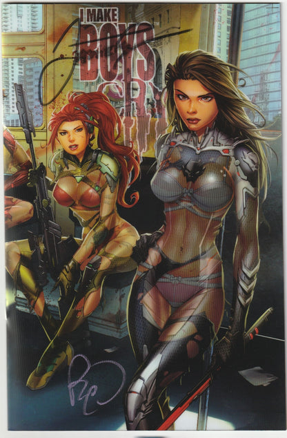 I Make Boys Cry #2 – Randy Green Wrap-Around Lenticular Cover (2x Signed w/ COA)