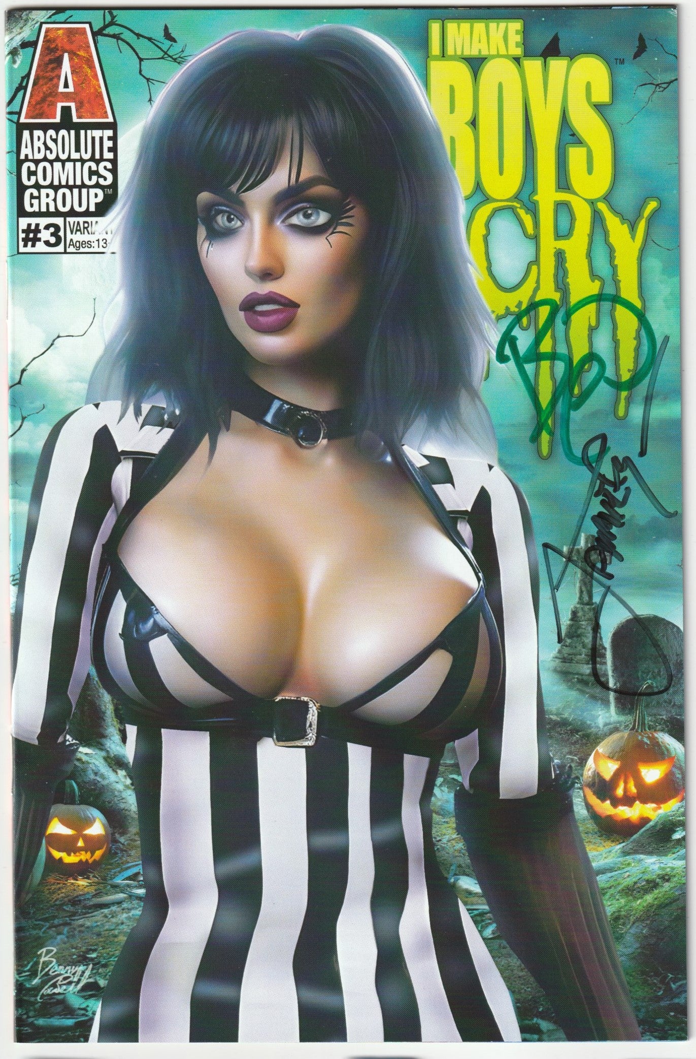 I Make Boys Cry #3 – Benny Powell's Wednesday Addams Cover (2x Signed w/ COA)