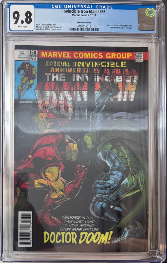 Invincible Iron Man #593 Lenticular Homage Cover (CGC 9.8, 2017)