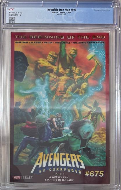 Invincible Iron Man #593 Lenticular Homage Cover (CGC 9.8, 2017)