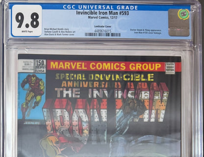 Invincible Iron Man #593 Lenticular Homage Cover (CGC 9.8, 2017)