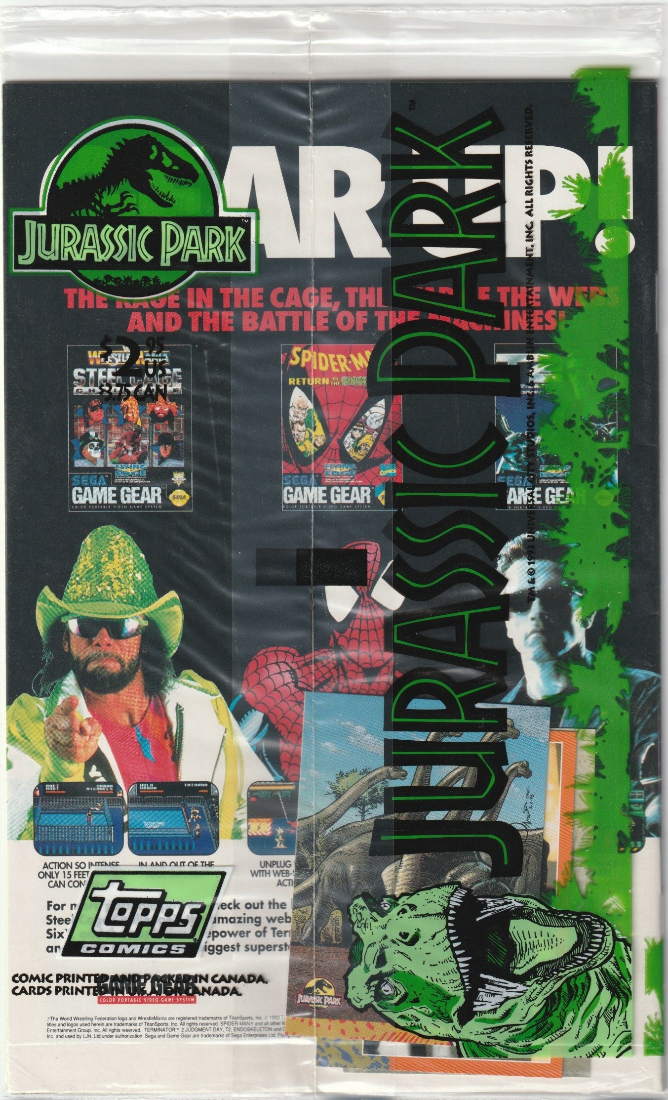 Jurassic Park #1  of 4 1993 Topps Comics Kane-Perez Cover (Sealed)