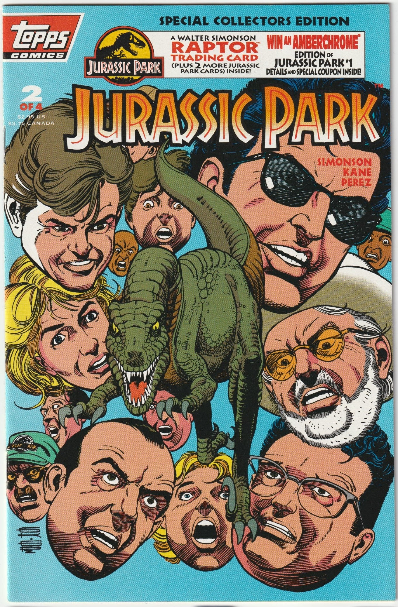 Jurassic Park #2  of 4 1993 Topps Comics Kane-Perez Cover