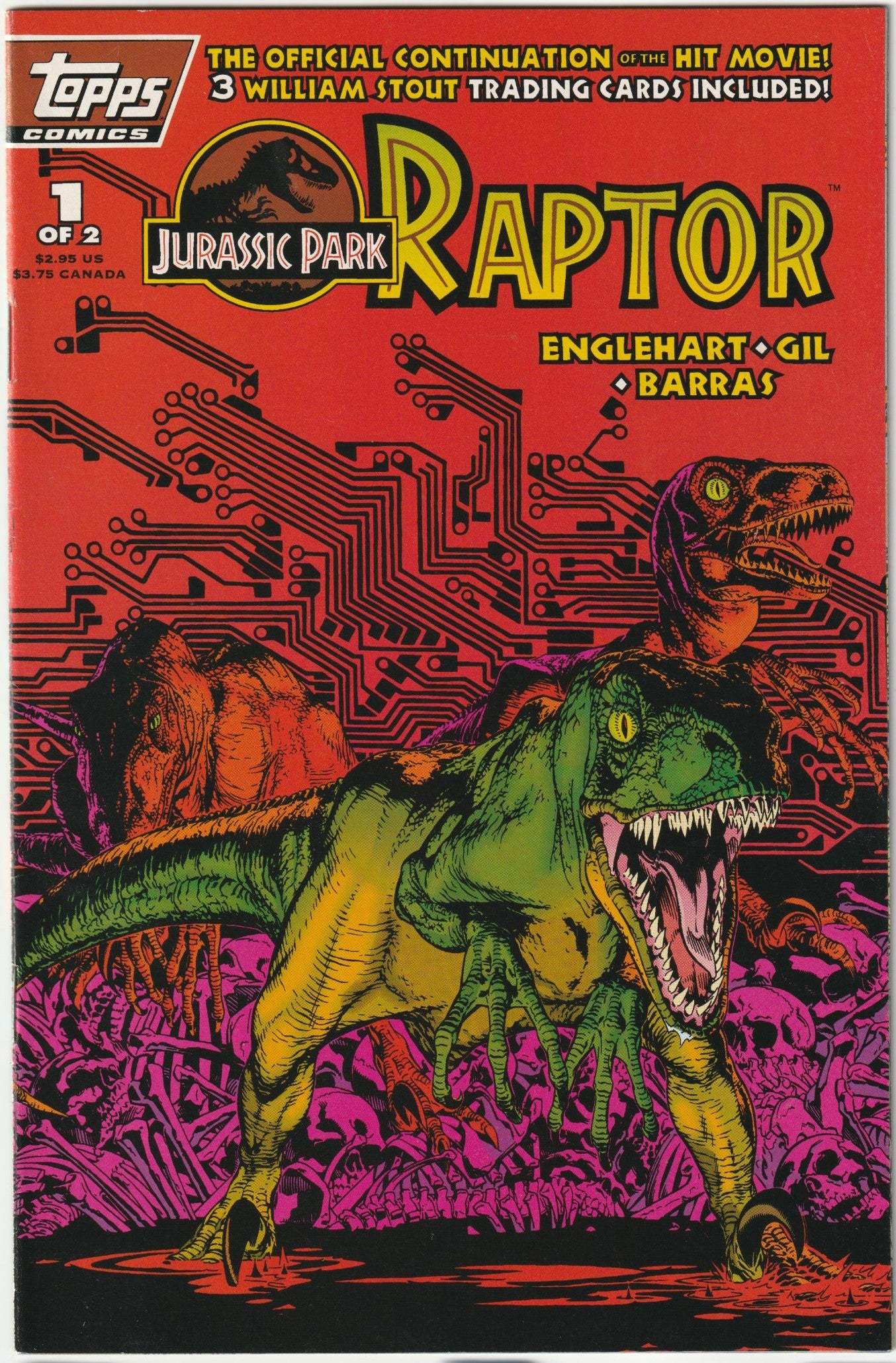 Jurassic Park: Raptor #1 of 2 1993 Topps Comics – The Vegas Comic Kingdom