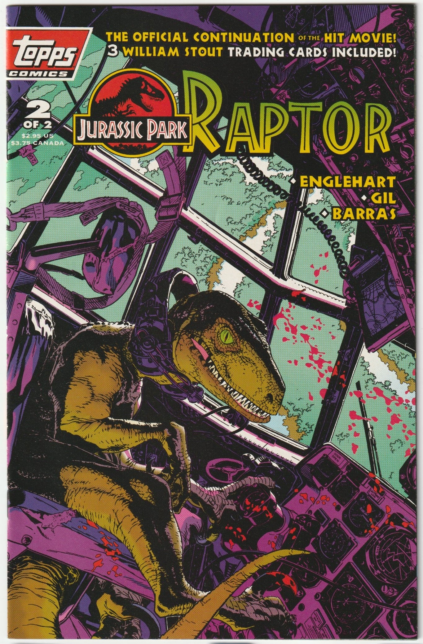Jurassic Park: Raptor #2 of 2 1993 Topps Comics