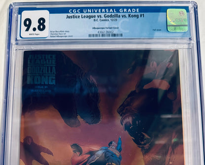 Justice League vs. Godzilla vs. Kong Vol. 1 #1 (2023) – Rafael Albuquerque Foil Variant Cover CGC 9.8