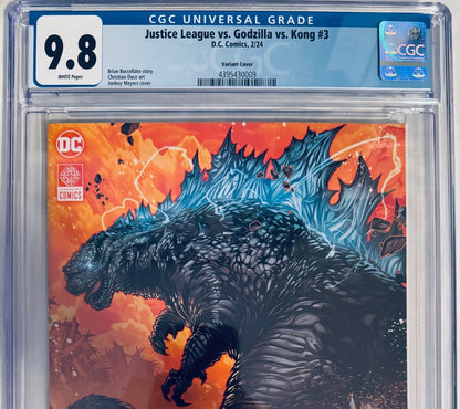 Justice League vs. Godzilla vs. Kong Vol. 1 #3 (2023) – Jonboy Meyers Variant Cover CGC 9.8