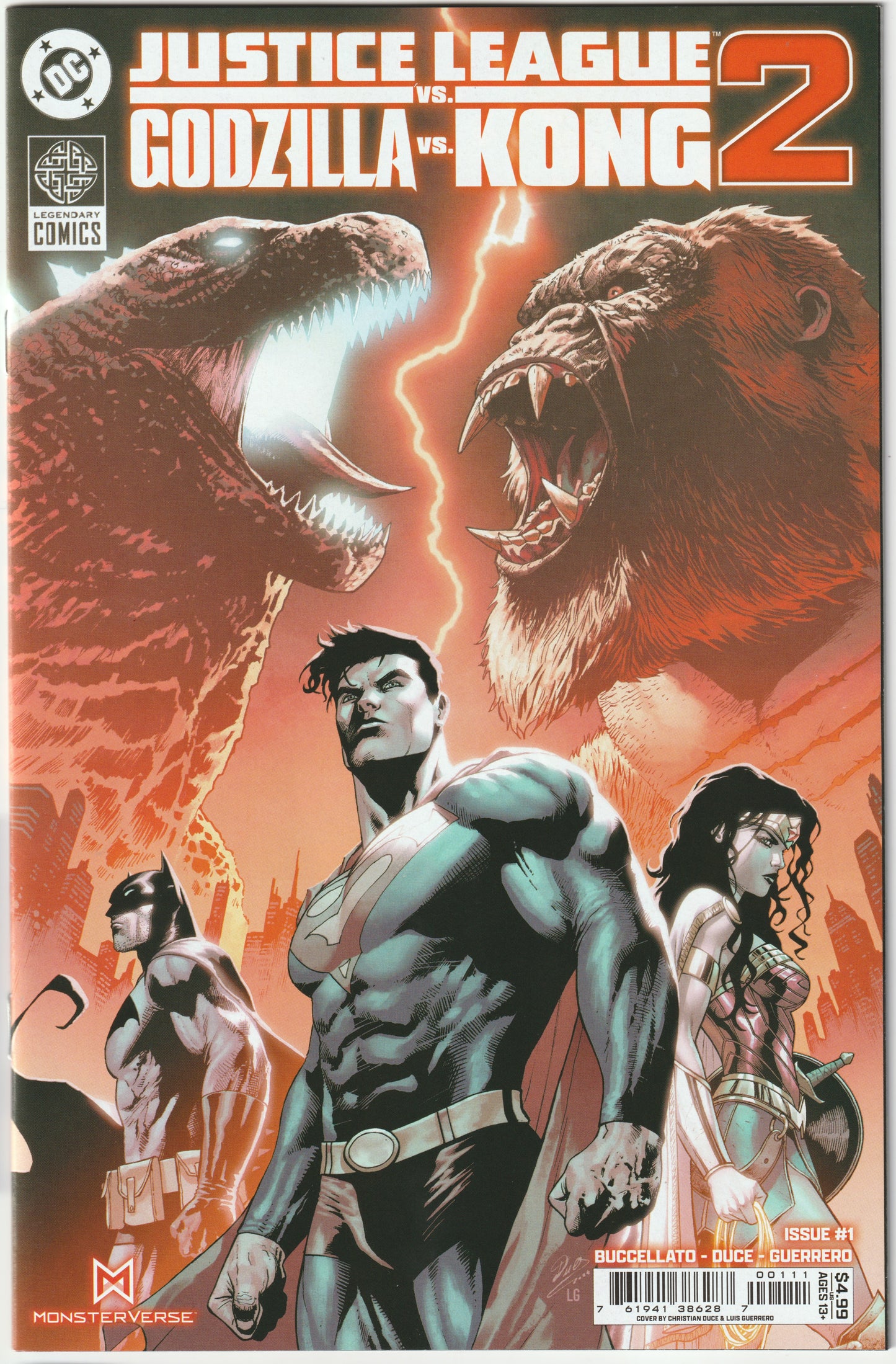 Justice League vs. Godzilla vs. Kong Vol. 2 #1 A (2025) – Duce-Guerrero Main Cover (NM/NM+)