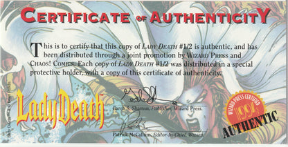 Lady Death #1/2 – Wizard Press Limited Edition (1994) (FN/VF)