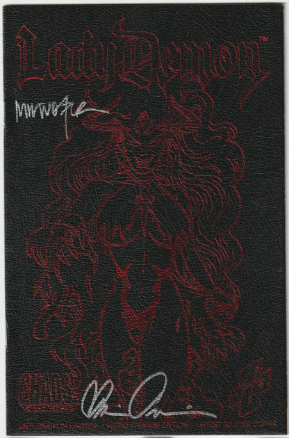 Lady Death in Lingerie #1 – Red Leather Micro Premium Edition (1995) (Signed/COA)