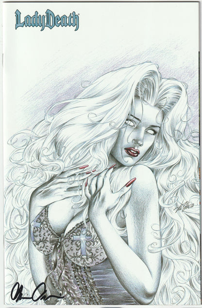 Lady Death: Re-Imagined #1 Super Premium Edition – Signed with COA, NM/NM+