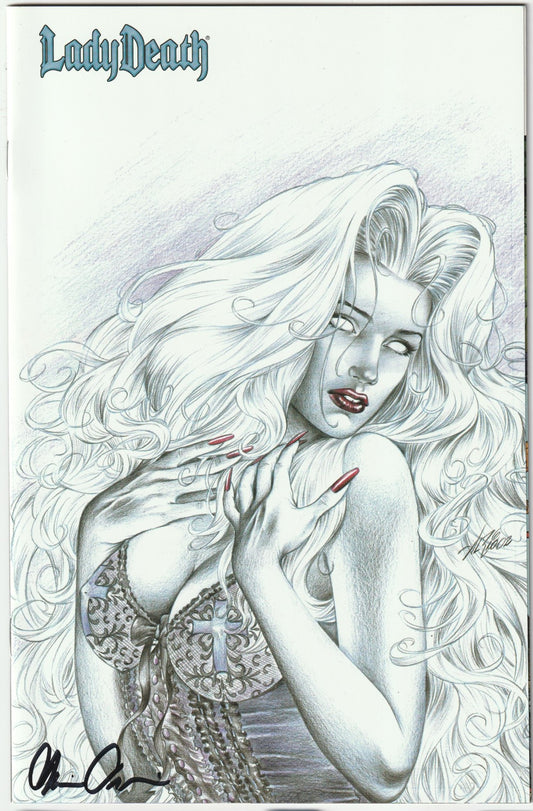 Lady Death: Re-Imagined #1 Super Premium Edition – Signed with COA, NM/NM+