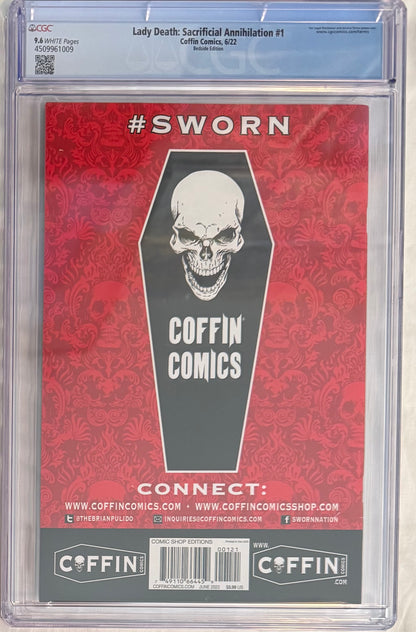 Lady Death: Sacrificial Annihilation #1 Bedside Edition (CGC 9.6)
