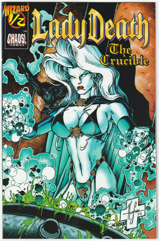 Lady Death: The Crucible #1/2 – COA Limited Edition Chaos Comics/Wizard Press Collab (1996) (NM/NM-)