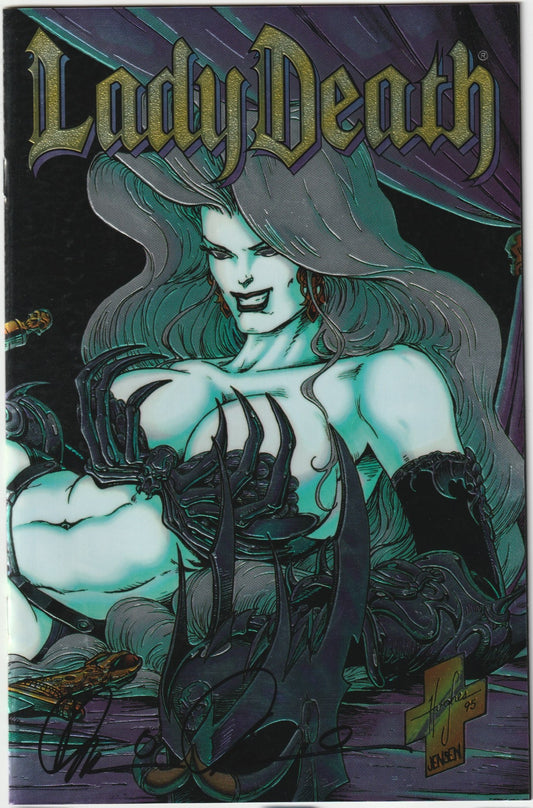 Lady Death: The Odyssey #1 (of 4) – Chromium Wraparound Cover, Signed with COA