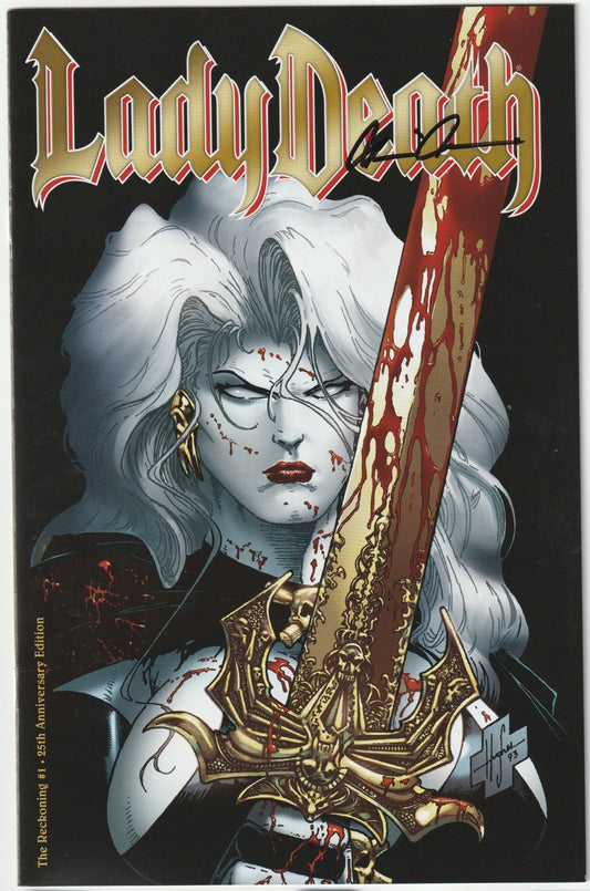 Lady Death: The Reckoning #1 – 25th Anniversary Edition, Signed with COA NM/NM-