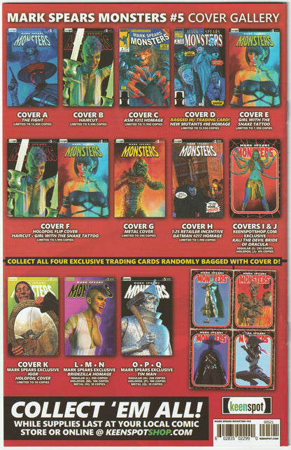 Mark Spears Monsters #5 (First Printing, Haircut Cover B, NM/NM+)