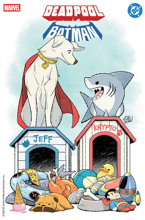 Marvel/DC: Deadpool/Batman #1 Gurihiru Variant Cover [SIGNED BY JON BAILEY VOICE OF JEFF THE LAND SHARK] Krypto Remark