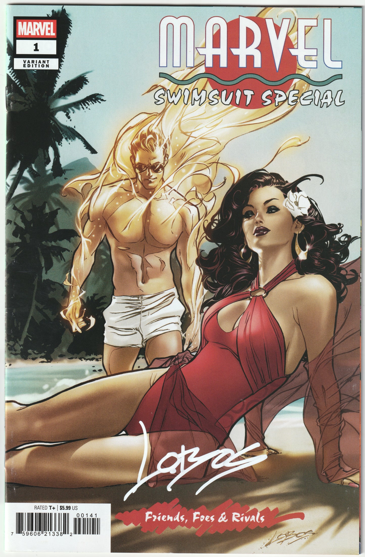 Marvel Swimsuit Special: Friends, Foes & Rivals #1 Pablo Villalobos Variant Cover signed with COA – Marvel Comics 2025 (NM/NM-)