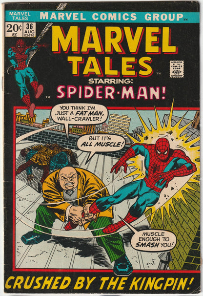 Front cover of Marvel Tales Featuring Spider-Man #36 with Spider-Man and Kingpin