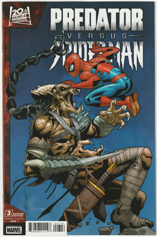 Predator vs. Spider-Man #3 Salvador Larroca 1:25 Variant Cover – Marvel Comics 2025 (NM)