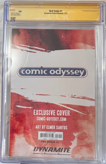 Red Sonja #1 (2023) CGC 9.8 Signed by Elmer Santos – 1 of 7 on CGC Census