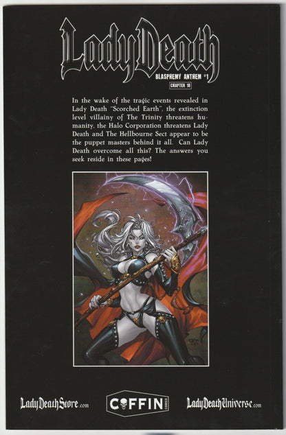 LADY DEATH Blasphemy Anthem #1 Jewel Incrusted Cover Ed. Coffin Comics Limited To 500 - Signed by Creator Brian Pulido