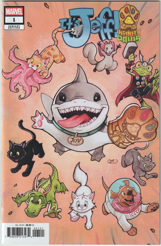 Its Jeff: Infinity Paws (2025) #1 Cover B Zullo [SIGNED BY JON BAILEY (Voice of Jeff the Land Shark)]