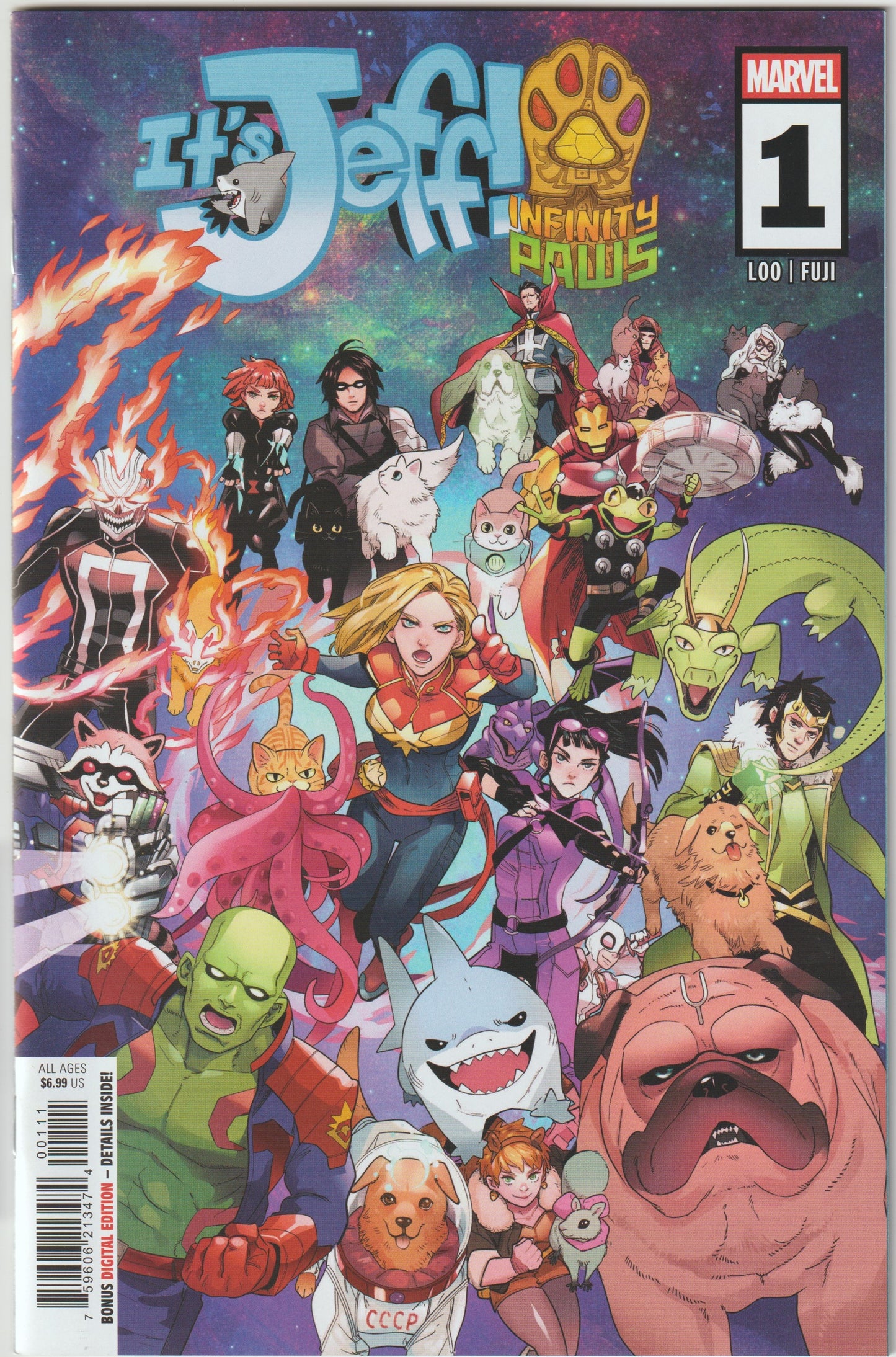 Its Jeff: Infinity Paws (2025) #1 Cover A [SIGNED BY JON BAILEY (Voice of Jeff the Land Shark)]