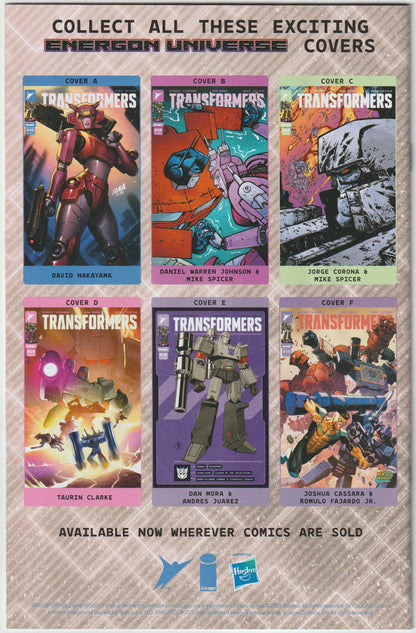 TRANSFORMERS #30 CVR F JOSH CASSARA INVINCIBLE TEAM UP VAR (1st Print) [SIGNED BY JON BAILEY, VOICE OF OPTIMUS PRIME & SOUNDWAVE] OBSTRUCTION REMOVED REMARK