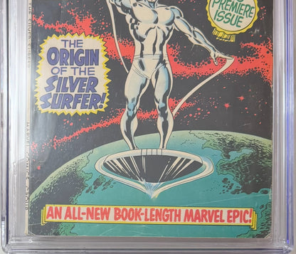 Silver Surfer Vol. 1 #1 "The Origin of the Silver Surfer!" – Marvel Comics 1968 (CGC 4.5, Off-White Pages - Cracked Case!)
