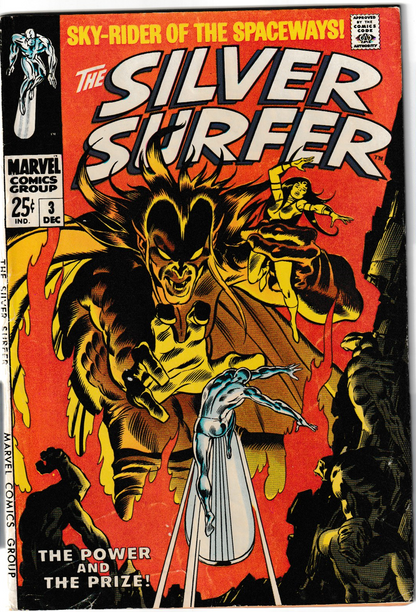 Silver Surfer Vol. 1 #3 (Raw, VG/FN, 1968) – 1st Mephisto Appearence & 1st Shalla-Bal Cover Appearance