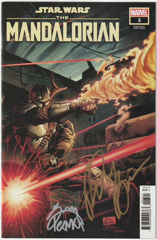 Star Wars: The Mandalorian #3 Ryan Stegman 1:50 Variant Cover - Signed by Ryan Stegman and Rodney Barnes w/COA