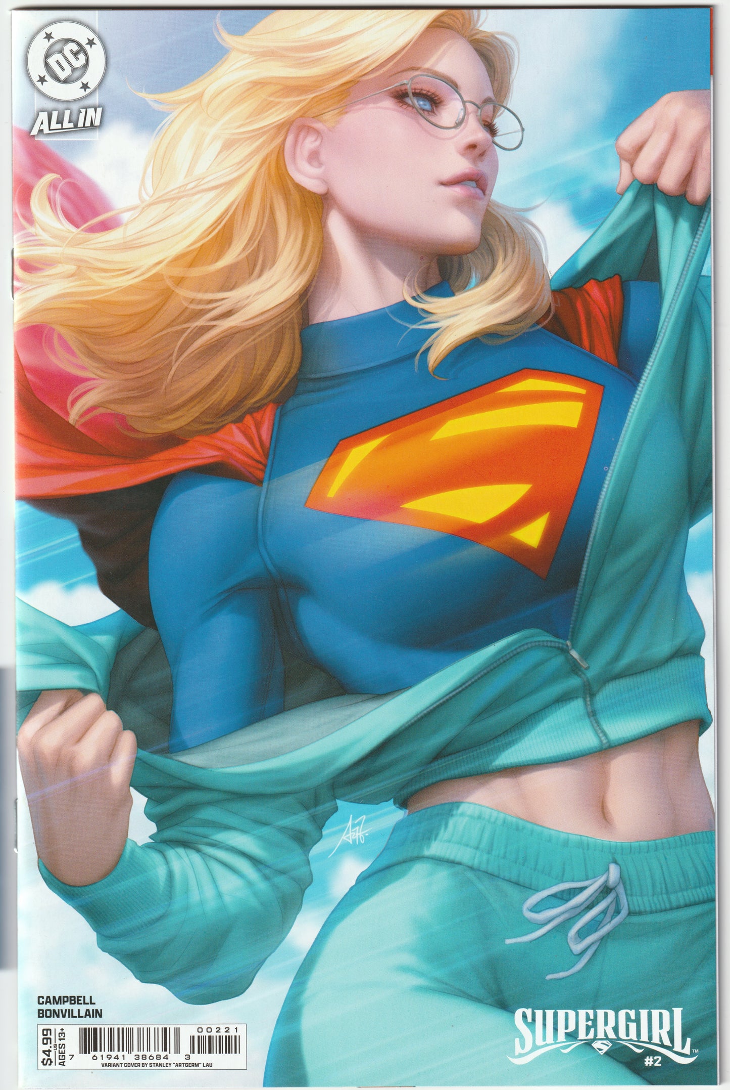 Supergirl Vol. 8 #2 (Stanley ‘Artgerm’ Lau Card Stock Variant, 2025) (NM/NM+)