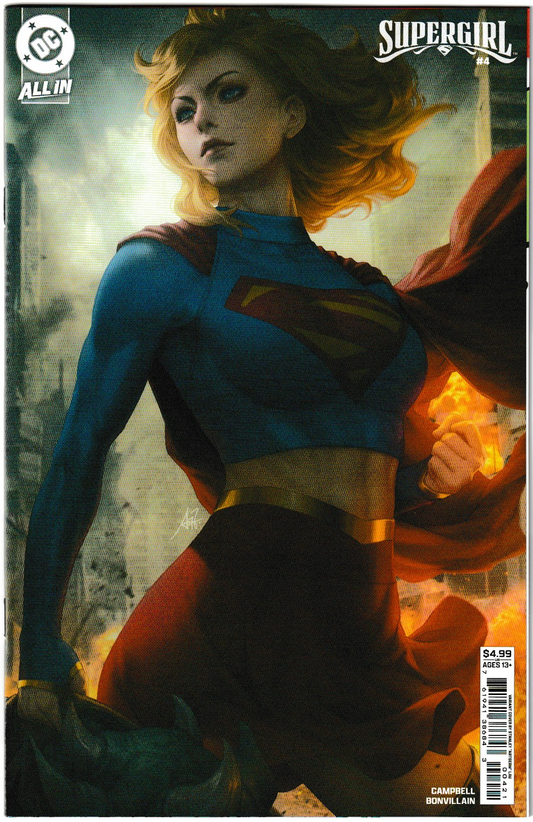 Supergirl #4 Cover B Stanley "Artgerm" Lau Card Stock Variant (DC Comics, 2025) (NM/NM+)